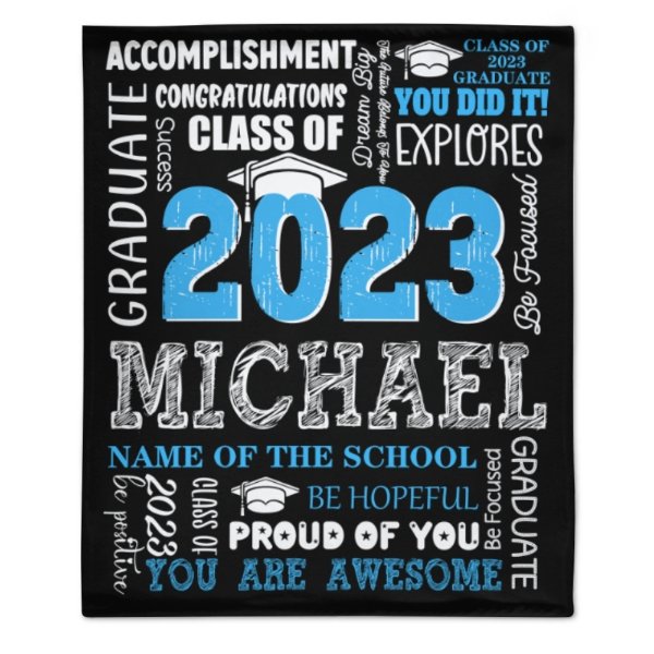 Class of 2023 Custom Blanket - Graduation Gift - ARNOVIC