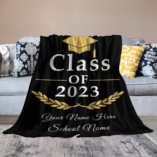 Class of 2023 Custom Name Blanket - Graduation Gift - ARNOVIC