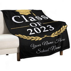 Class of 2023 Custom Name Blanket - Graduation Gift - ARNOVIC