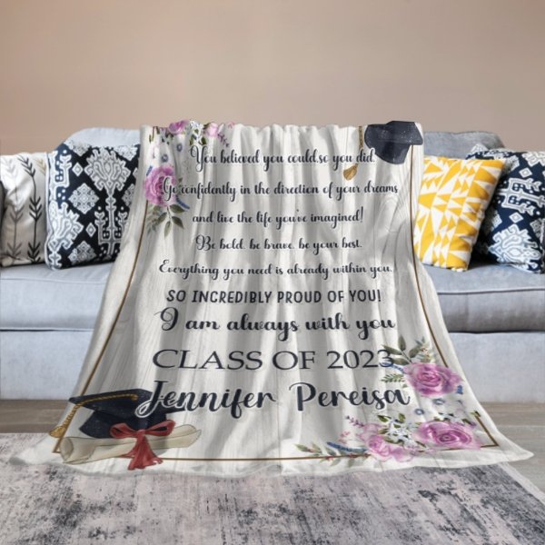 Class of 2023 Name Custom Blanket-Graduation Gift - ARNOVIC