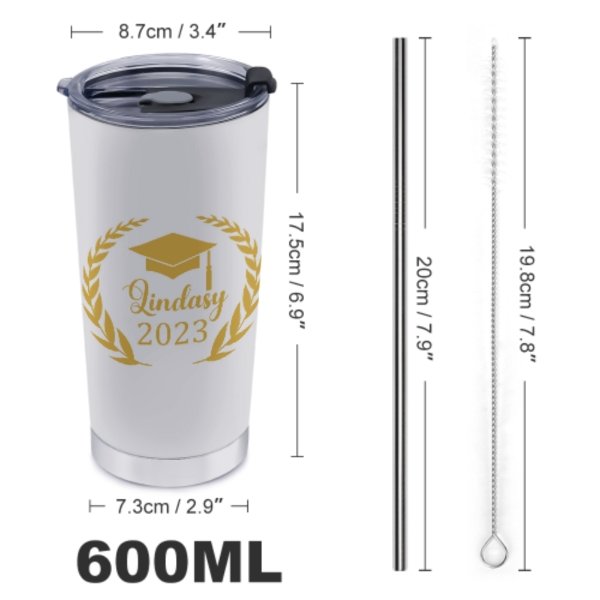 Congrats to the Graduate Custom Name Tumblers - Class of 2023 - Graduation Memorial Gift - ARNOVIC