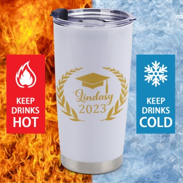 Congrats to the Graduate Custom Name Tumblers - Class of 2023 - Graduation Memorial Gift - ARNOVIC