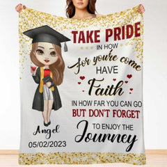 Congratulations Class of 2023 Best Gift For Graduation's Day - Personalized Graduation Blanket - ARNOVIC