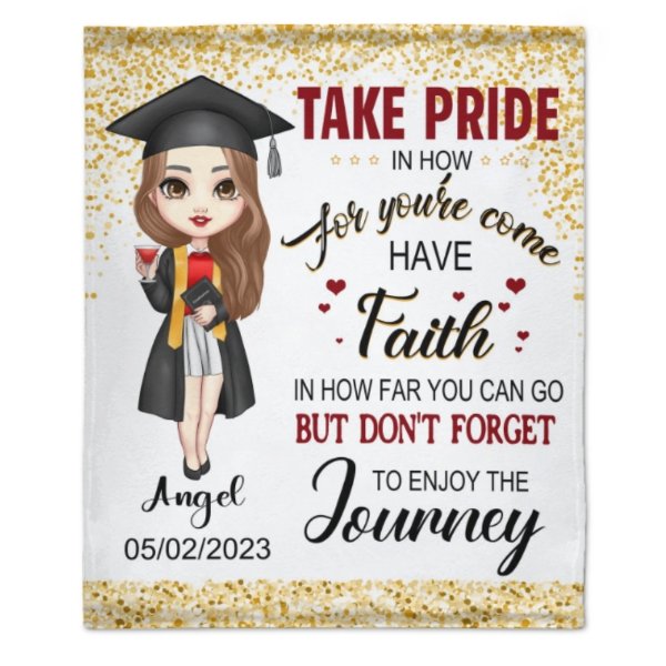 Congratulations Class of 2023 Best Gift For Graduation's Day - Personalized Graduation Blanket - ARNOVIC