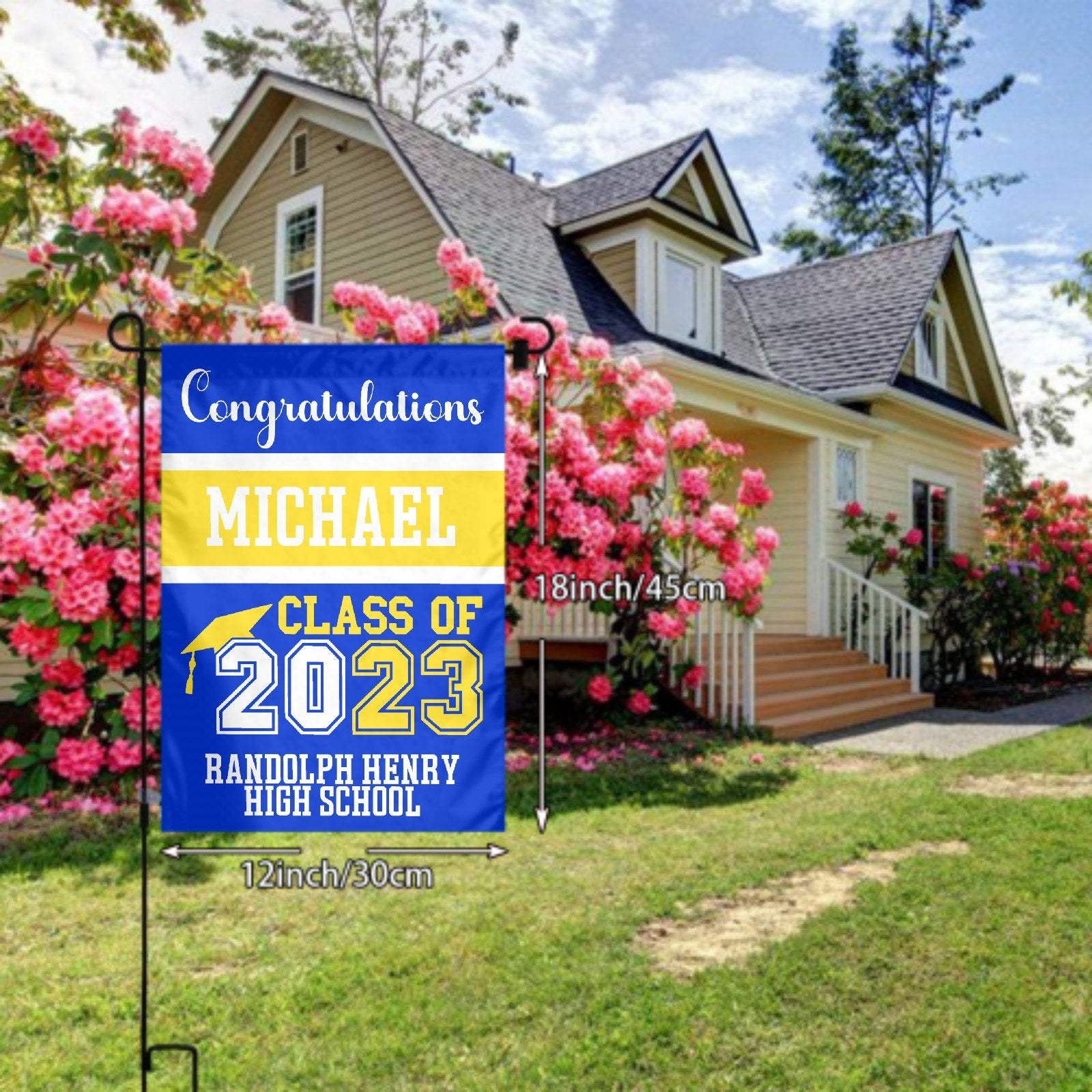 Custom Graduation Garden Flags Senior Gift - OLESA