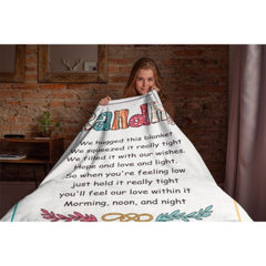 Custom kids name Blanket Birthday - Mother's day Gift for Nana - ARNOVIC