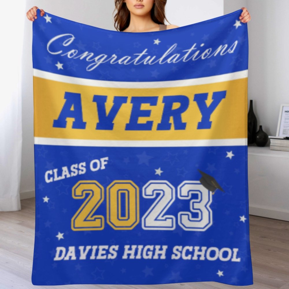 Custom Name Graduation Senior Blanket – Graduation Gift - ARNOVIC