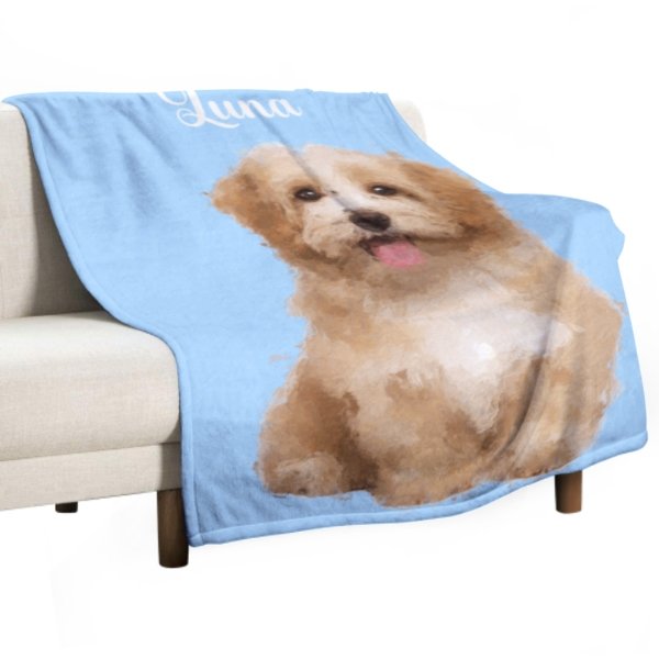 Custom Pet Blanket Using Pet Photo + Name Custom Pet Blanket - Gift for Pet Lover - ARNOVIC