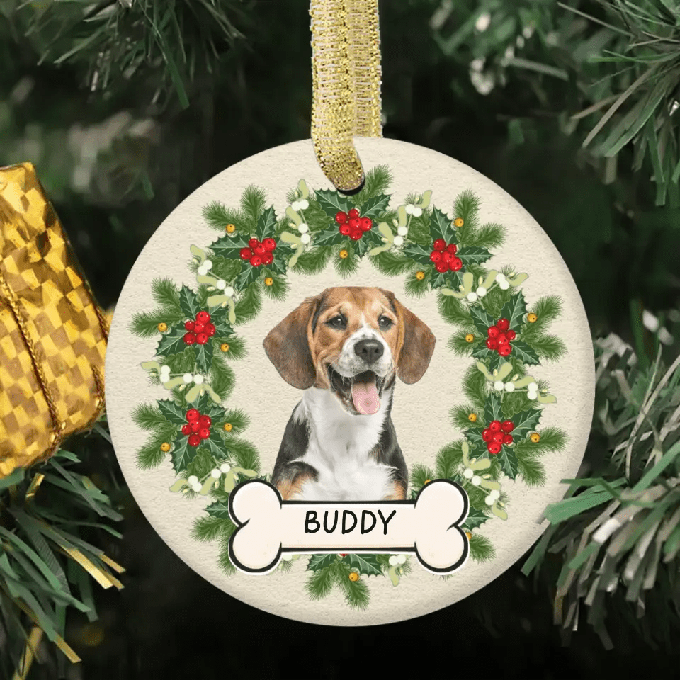 Custom Photo Dog Cat Ceramic Ornament - OLESA