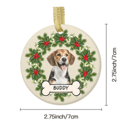 Custom Photo Dog Cat Ceramic Ornament - OLESA