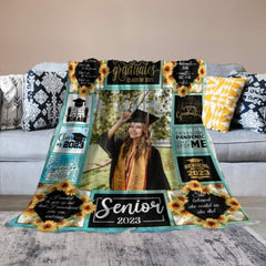 Custom Photo Graduation Blanket - Class of 2023 Gift - ARNOVIC