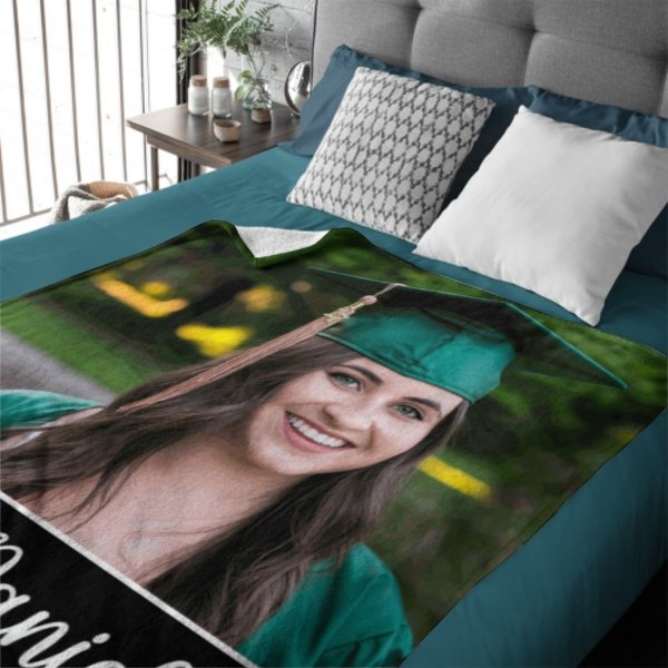 Custom Photo Graduation Blanket Senior 2023 Gift - ARNOVIC