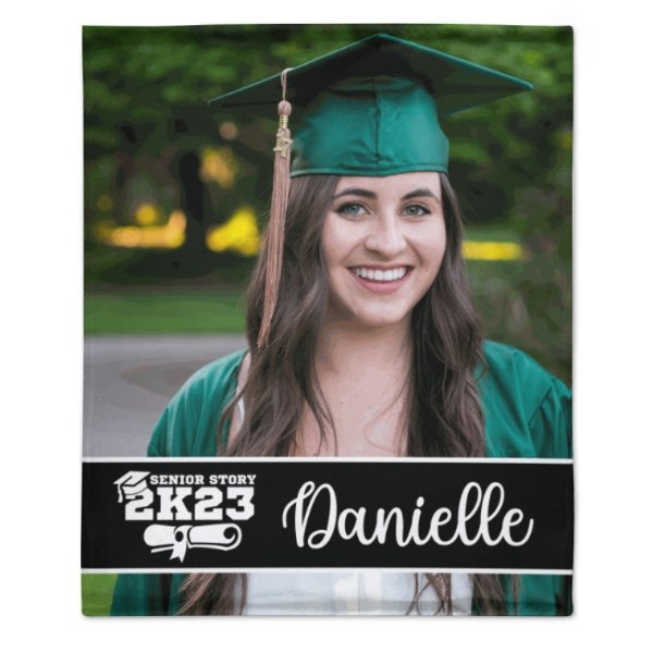 Custom Photo Graduation Blanket Senior 2023 Gift - ARNOVIC