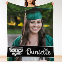 Custom Photo Graduation Blanket Senior 2023 Gift - ARNOVIC