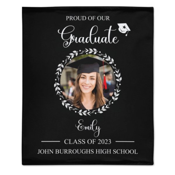 Custom Photo Graduation Blanket Senior 2023 – Memorial Gifts - ARNOVIC