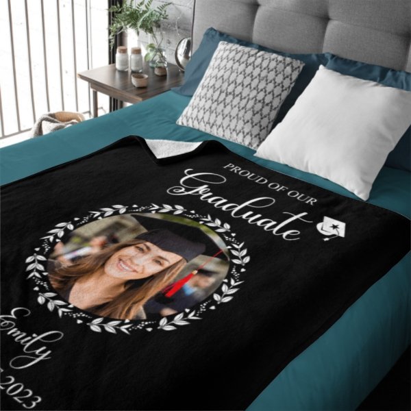 Custom Photo Graduation Blanket Senior 2023 – Memorial Gifts - ARNOVIC