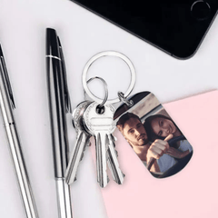 Custom Photo Personalized Stainless Keychain - Drive Safe I Need You Here - OLESA