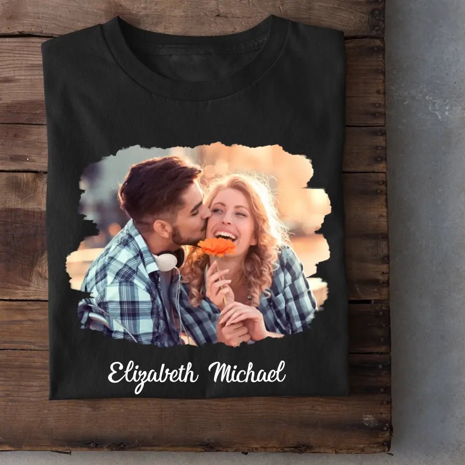 Custom Photo The Beginning Of Forever - Couple Personalized Custom Unisex T-shirt, Hoodie - OLESA