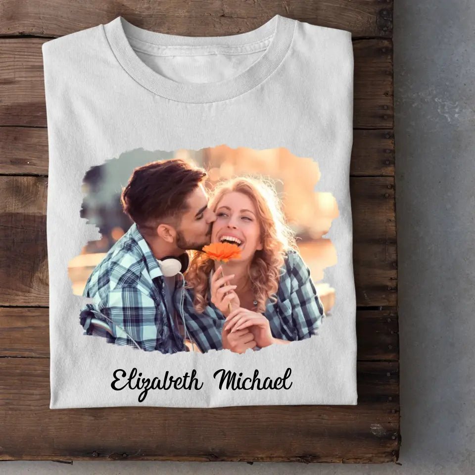 Custom Photo The Beginning Of Forever - Couple Personalized Custom Unisex T-shirt, Hoodie - OLESA