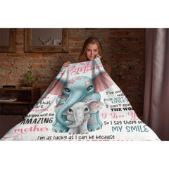 Cute Elephant Custom Blanket-Gift for Mom - ARNOVIC