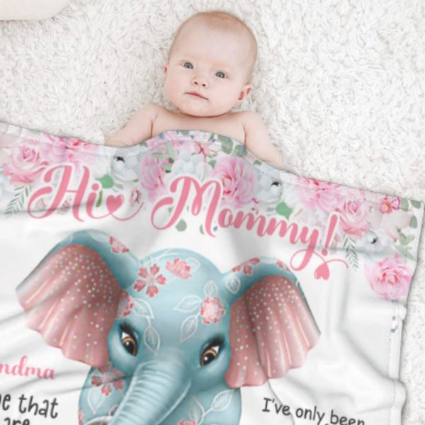 Cute Elephant Custom Blanket-Gift for Mom - ARNOVIC