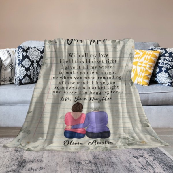 Dear Mom - Personalized Blanket - Birthday, Mother's Day Gift For Mom, Mother - OLESA