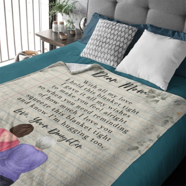 Dear Mom - Personalized Blanket - Birthday, Mother's Day Gift For Mom, Mother - OLESA