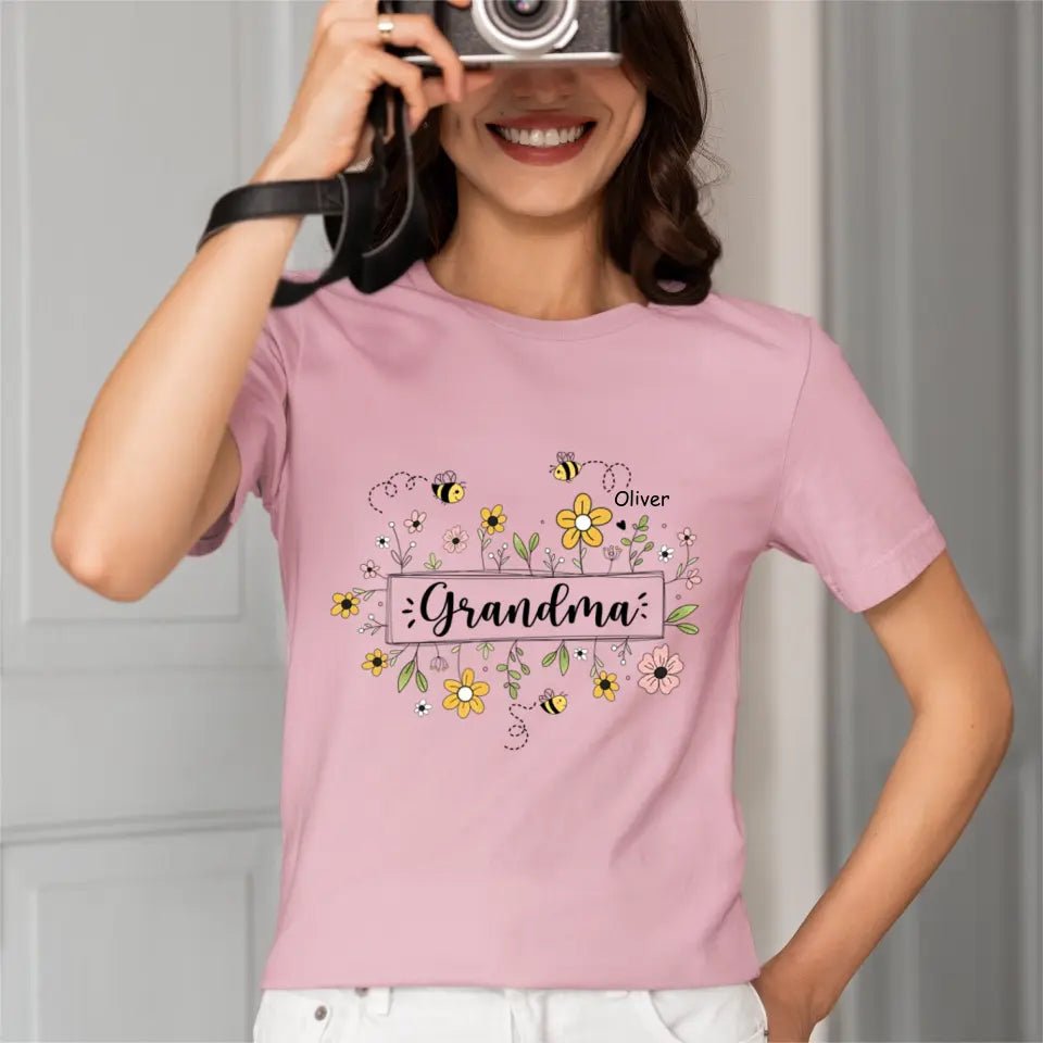 Family Personalized Custom T-shirt - Gift For Mom, Grandma - OLESA