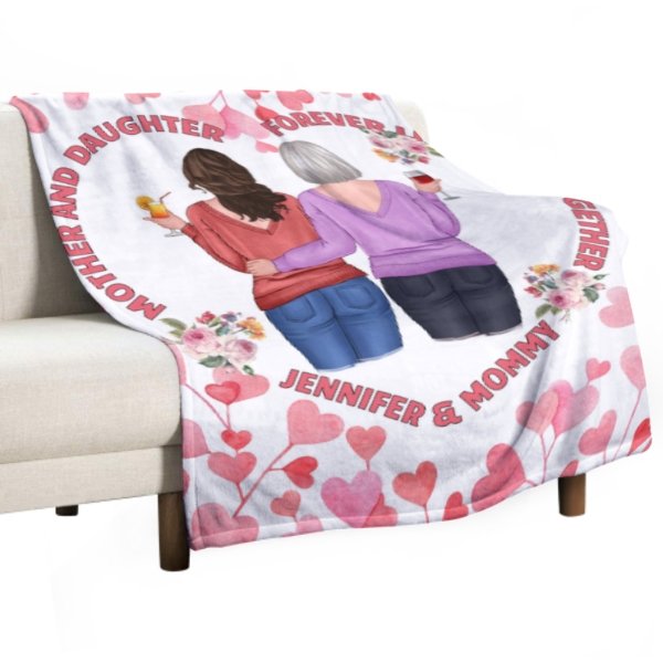 First My Mother Forever My Friend Blanket - Gift For Mom - ARNOVIC