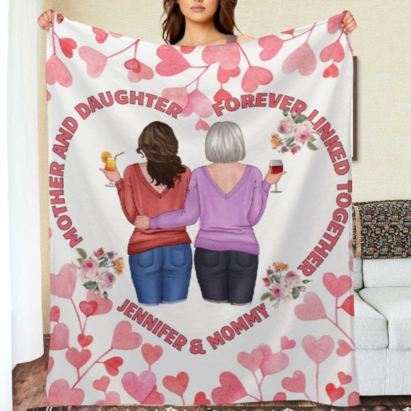 First My Mother Forever My Friend Blanket - Gift For Mom - ARNOVIC