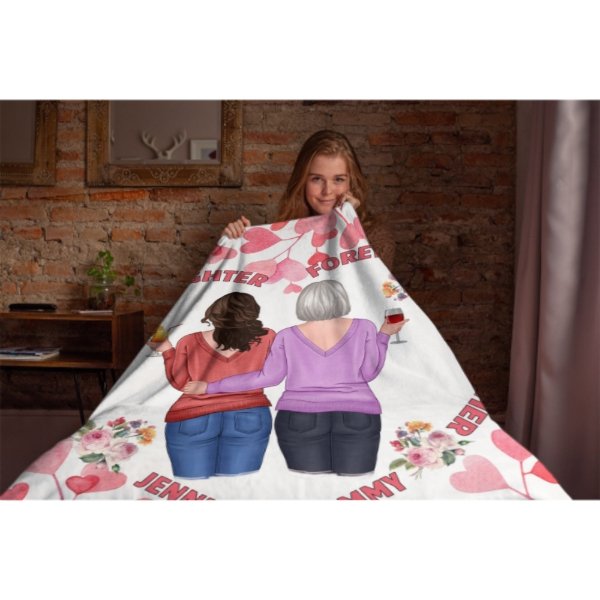 First My Mother Forever My Friend Blanket - Gift For Mom - ARNOVIC