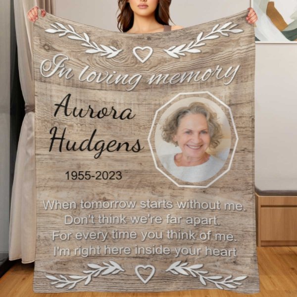 For Every Time You Think Of Me, I'm Right Here Inside Your Heart - Upload Image - Personalized Blanket - ARNOVIC