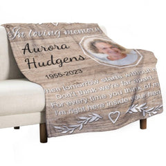 For Every Time You Think Of Me, I'm Right Here Inside Your Heart - Upload Image - Personalized Blanket - ARNOVIC