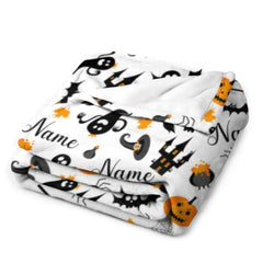 Free Shipping✈️Halloween Name Personalized Custom Blanket - OLESA