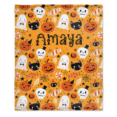 Free Shipping✈️Halloween Name Personalized Custom Blanket - Halloween Gifts - OLESA