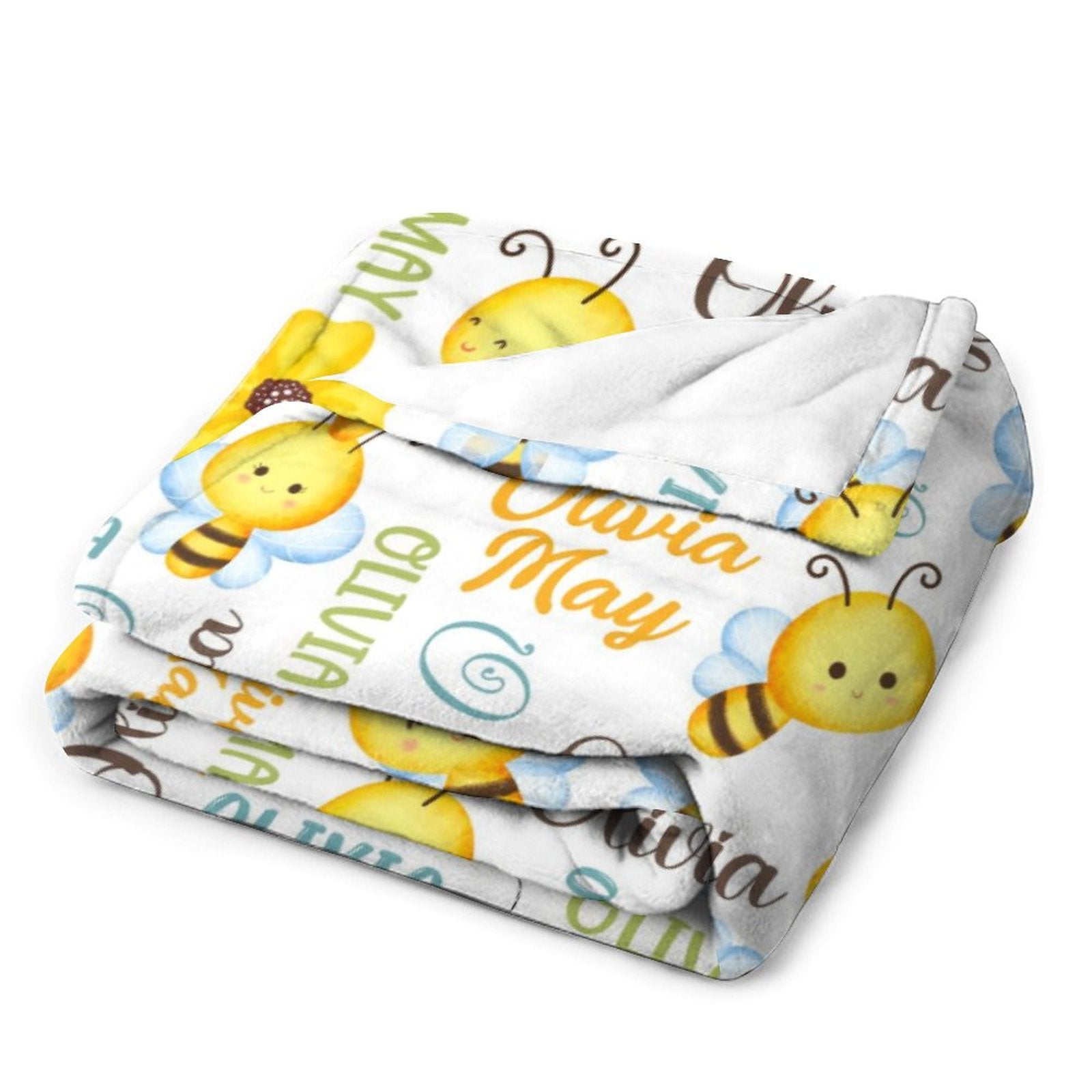 Free Shipping✈️Personalized Honey Bee Name Blanket - OLESA