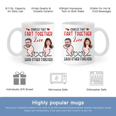 Funny Custom Face Coffee Mug - Love Each Other Forever, Valentine's Gifts - OLESA