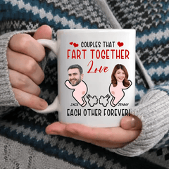 Funny Custom Face Coffee Mug - Love Each Other Forever, Valentine's Gifts - OLESA