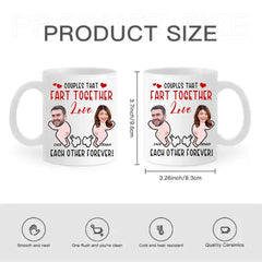 Funny Custom Face Coffee Mug - Love Each Other Forever, Valentine's Gifts - OLESA