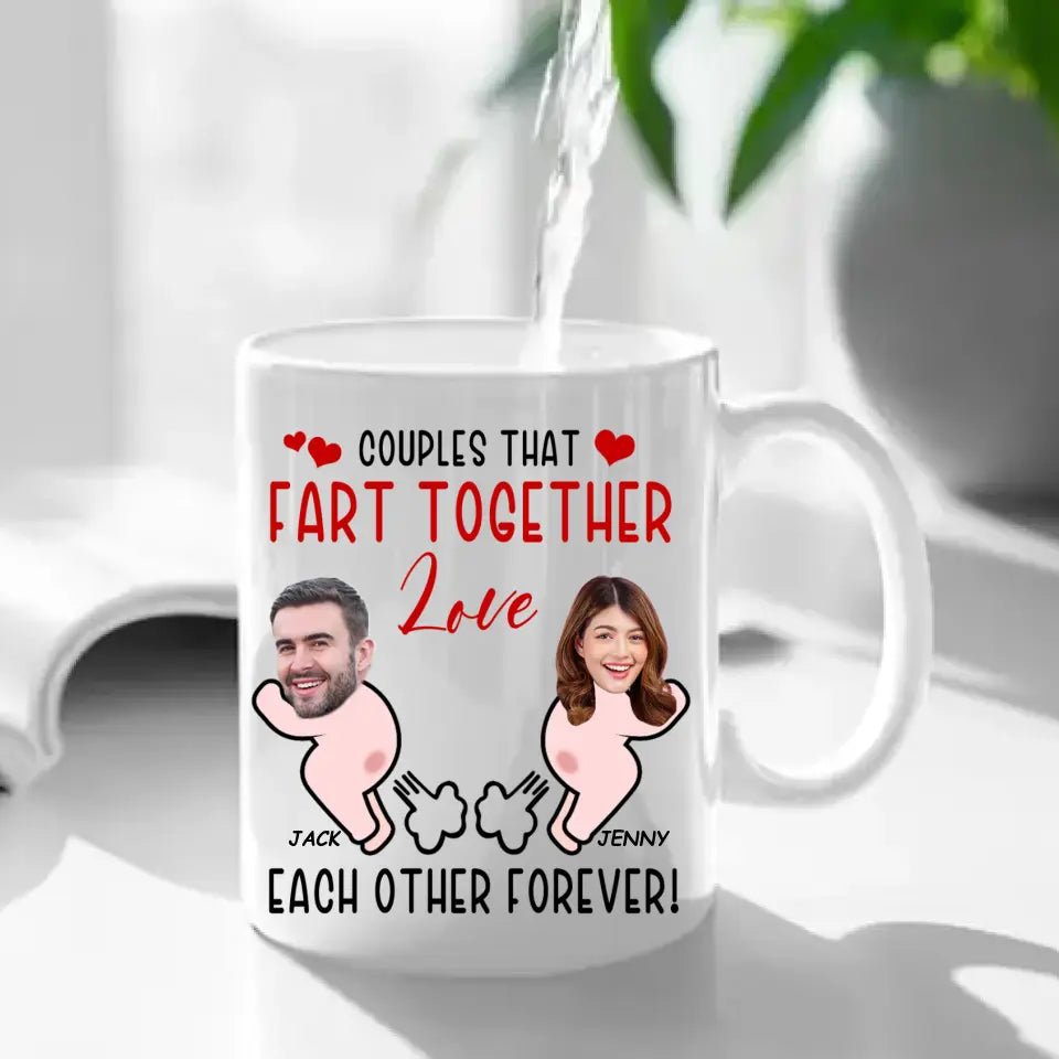 Funny Custom Face Coffee Mug - Love Each Other Forever, Valentine's Gifts - OLESA