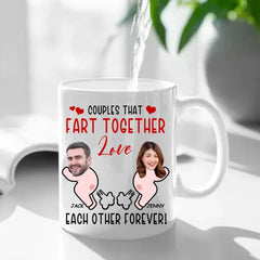 Funny Custom Face Coffee Mug - Love Each Other Forever, Valentine's Gifts - OLESA