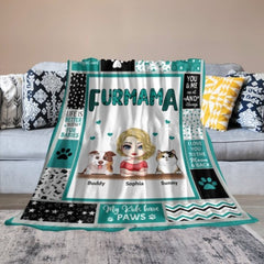 Fur Mama - Personalized Blanket - Birthday, Loving, Funny Gift For Dog Mom, Cat Mom, Pet Owner - OLESA