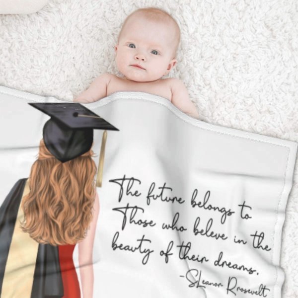 Graduation Personalized Custom Name Girl Blanket Class of 2023 - Graduation Memorial Gift - ARNOVIC