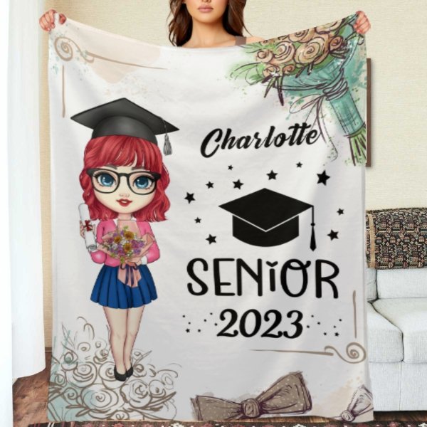 Graduation Squad 2023 - Personalized Soft Blanket - ARNOVIC