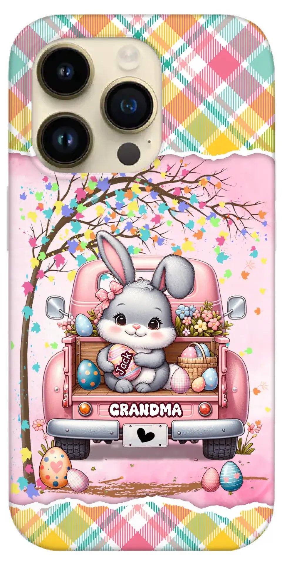 Grandma Bunny With Easter Egg Grandkids Personalized Phone case - OLESA