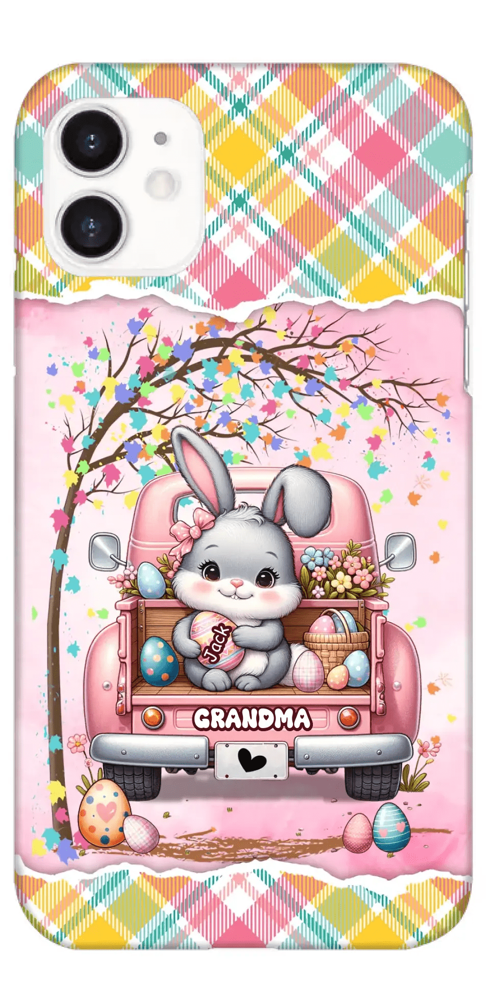 Grandma Bunny With Easter Egg Grandkids Personalized Phone case - OLESA