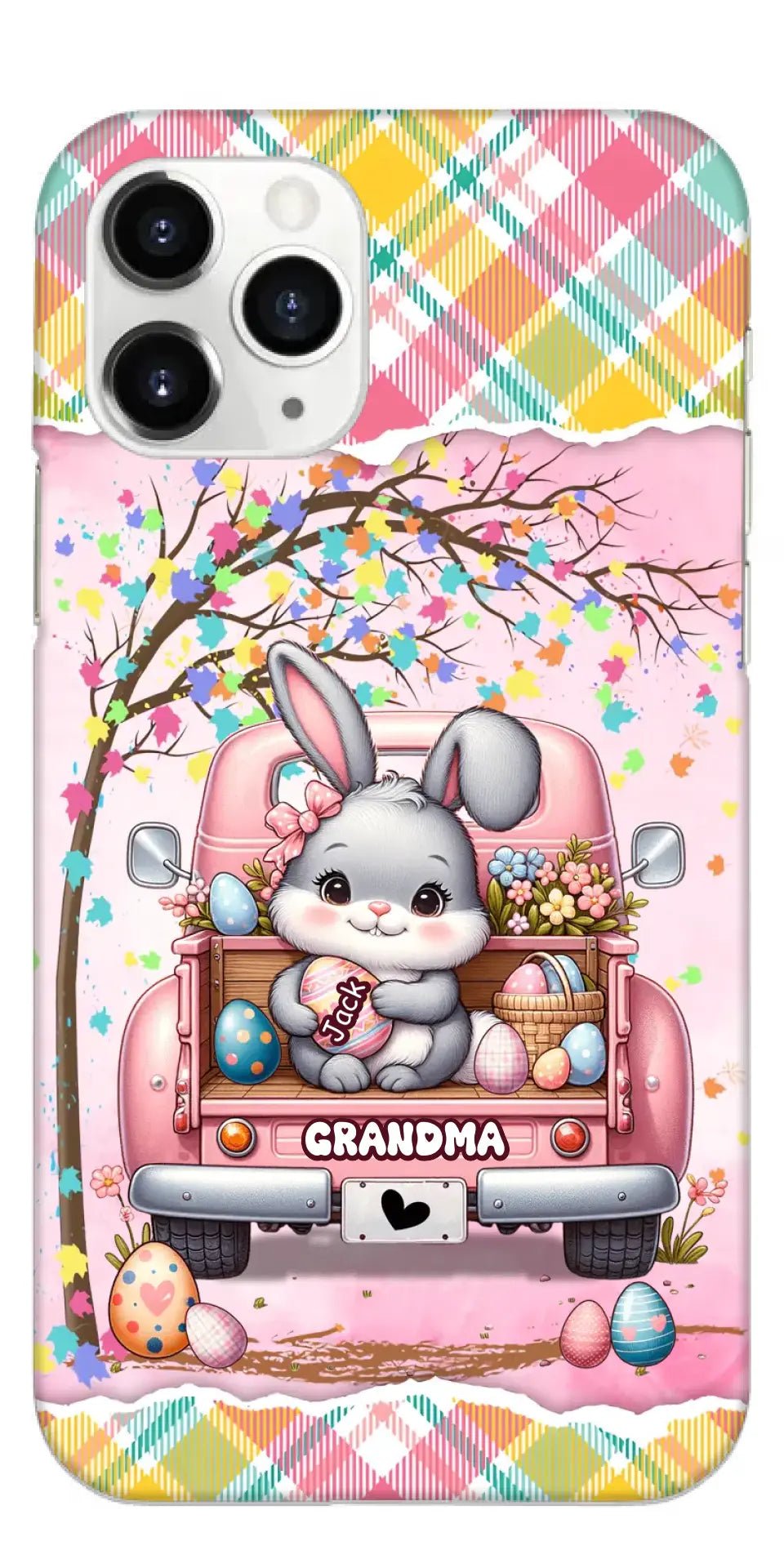 Grandma Bunny With Easter Egg Grandkids Personalized Phone case - OLESA