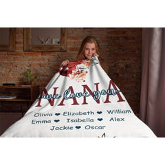 Grandma, We Love You - Personalized Custom Blanket - Gift For Grandma - ARNOVIC