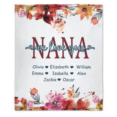 Grandma, We Love You - Personalized Custom Blanket - Gift For Grandma - ARNOVIC