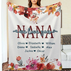 Grandma, We Love You - Personalized Custom Blanket - Gift For Grandma - ARNOVIC